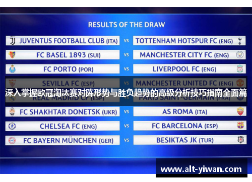 深入掌握欧冠淘汰赛对阵形势与胜负趋势的高级分析技巧指南全面篇